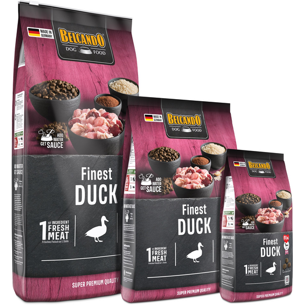 BELCANDO FINEST DUCK 12.5KG - SAUSAS MAISTAS ŠUNIMS SU NORMAUS AKTYVUMO LYGIU, 3 image