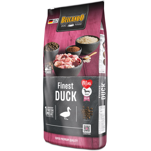 BELCANDO FINEST DUCK 12.5KG - SAUSAS MAISTAS ŠUNIMS SU NORMAUS AKTYVUMO LYGIU, 4 image