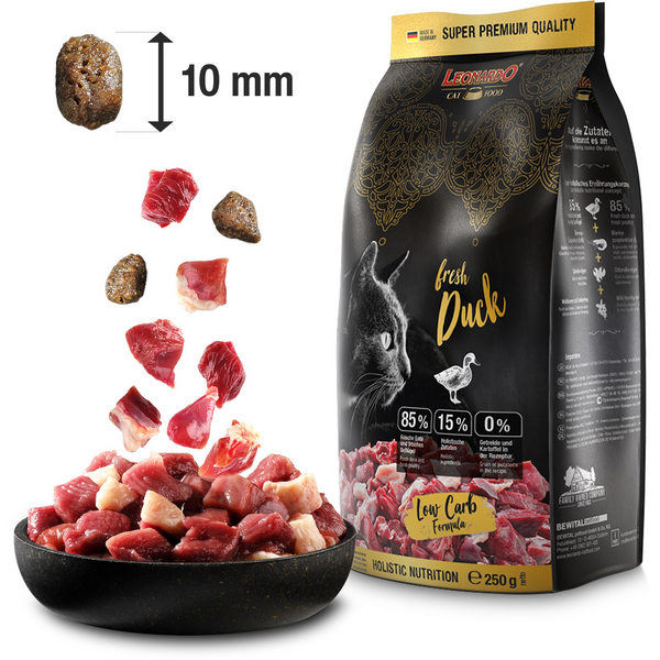 LEONARDO ADULT FRESH DUCK 250G - BEZGRAUDU SAUSA MITYBA KATĖMS SU ANTIES MĖSA, 3 image