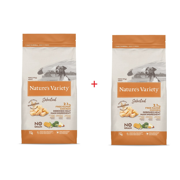 1+1 NV Dog Selected Mini Laisvai Ganomas Viščiukas 7 Kg