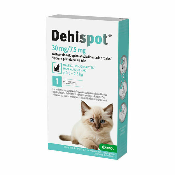 DEHISPOT 30MG/7,5MG SKYSTIS 0.35ML N1 KATĖMS 0.5-2.5KG