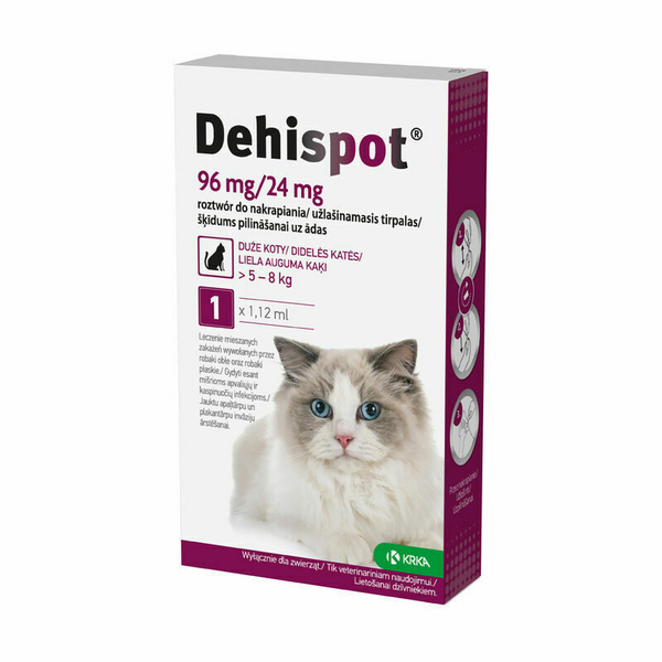 DEHISPOT 96MG/24MG SKYSTIS 1.12ML N1 KATĖMS 5-8KG