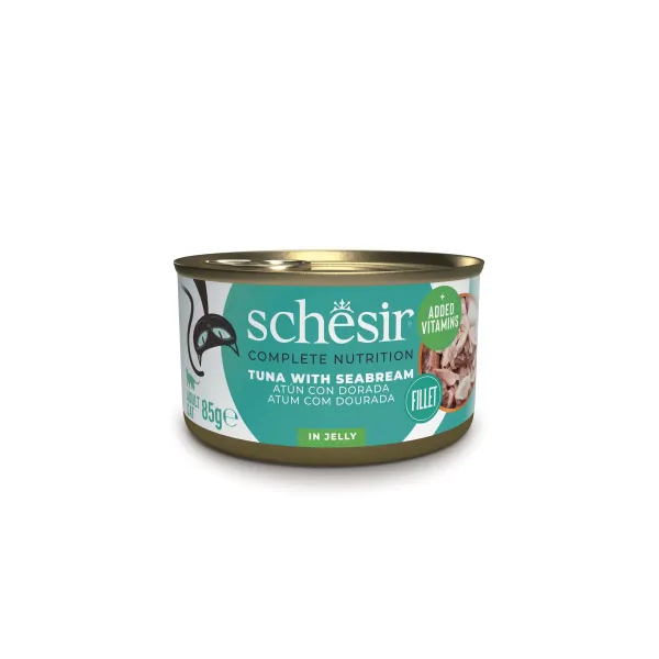 Schesir Cat Tuna su jūros doradą želėje 85g - Tunas su jūros breksnia želėje