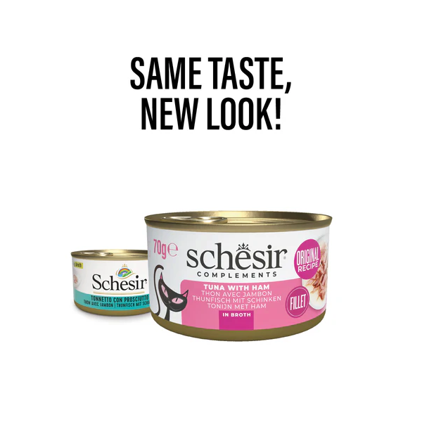 Schesir Cat Tuna su kumpiu sultinyje 70g - Tuncis ar šķiņķi buljonā, 2 image