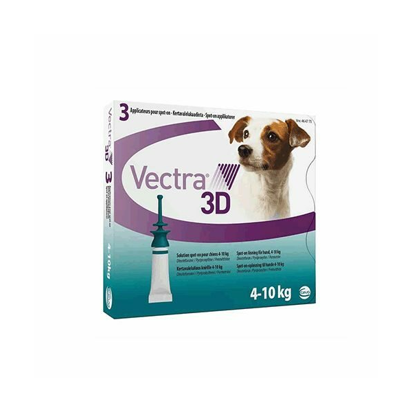 VECTRA 3D 1.6ML ŠUNIMS NUO 4-10KG N1 - PARAZITŲ PILIENAI