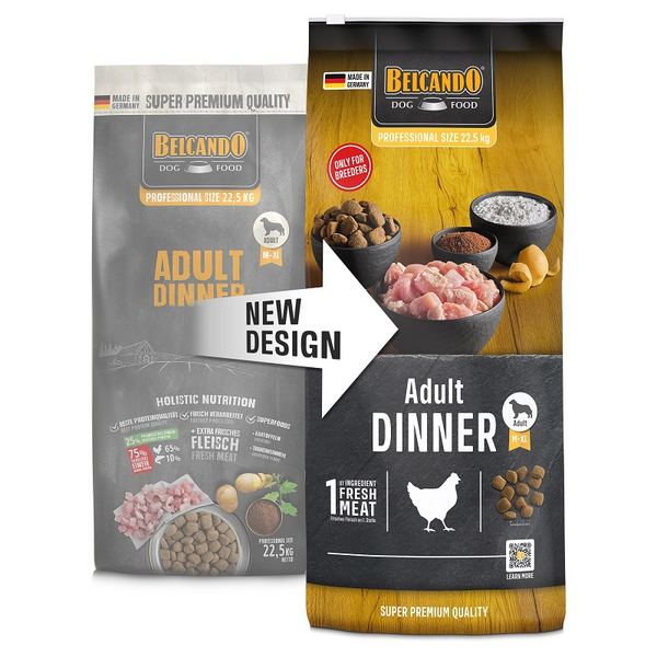 BELCANDO ADULT DINNER 22.5KG - Для собак средних и крупных пород с нормальным уровнем активности, изображение 2