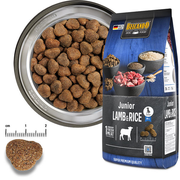 Belcando Junior Lamb & Rice 12.5 kg - Jauniems vidutinio ir didelio dydžio šunims nuo 4 mėnesių