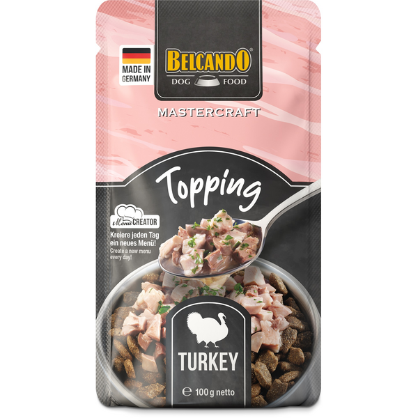 BELCANDO MASTERCRAFT TOPPING TURKEY SU PETERŠILIAIS 100G - KONSERVAI ŠUNIMS, 3 image