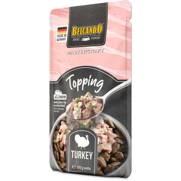 BELCANDO MASTERCRAFT TOPPING TURKEY SU PETERŠILIAIS 100G - KONSERVAI ŠUNIMS, 2 image