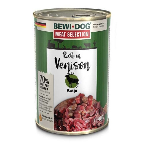 BEWI DOG RICH IN VENISON 400G - KONSERVAI ŠUNIMS SU BRIEŽIO MĖSA
