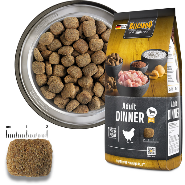 BELCANDO ADULT DINNER 12.5KG - ДЛЯ СОБАК СРЕДНИХ И КРУПНЫХ ПОРОД С НОРМАЛЬНЫМ УРОВНЕМ АКТИВНОСТИ