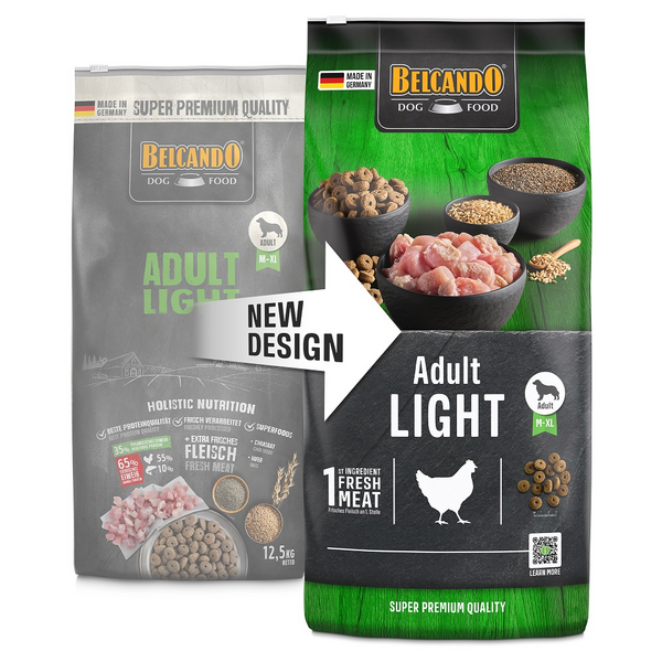 BELCANDO ADULT LIGHT 12.5KG - SAUSAS MAISTAS ŠUNIMS SU ŽEMA AKTYVUMO LYGIU IR PERTVIRKU SVORIU, 2 image