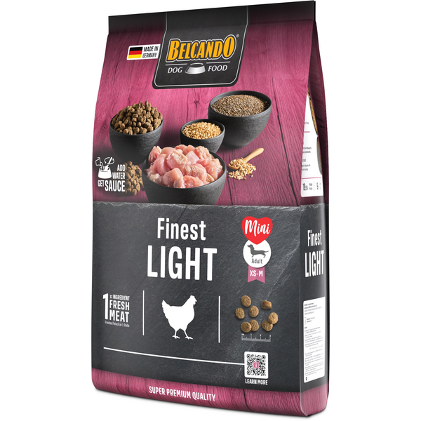 BELCANDO FINEST LIGHT 4KG - MAŽŲ IR VIDUTINIŲ VEISLIŲ ŠUNIMS SU MAŽA AKTYVUMO LYGIU IR SENJORAMS, 3 image