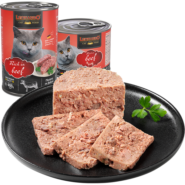 LEONARDO CAT BEEF 800G - MAISTAS KATĖMS SU JAUČIO MĖSA