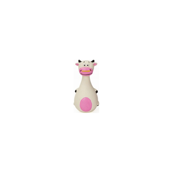Barry King Žaislas šunims, lateksinė karvė, balta, 13 cm