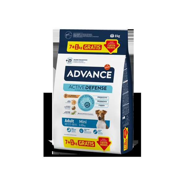 ADVANCE DOG MINI ADULT 7+1 KG - MAŽŲ VEISLIŲ SUAUGUSIEMS ŠUNIMS (VIŠTIENA IR RYŽIAI)