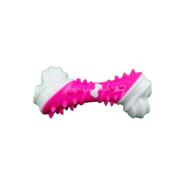 Barry King žaislas šunims, kaulas rožinės spalvos TPR 12.5 cm